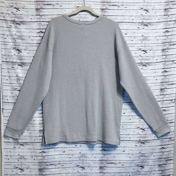 Pink Victoria’s Secret Oversized Long Sleeve Logo Thermal Shirt - Picture 2 of 11